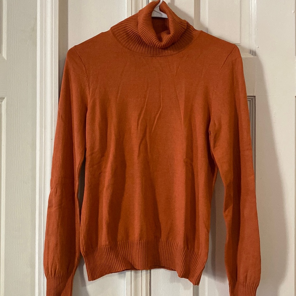 Orange Turtleneck